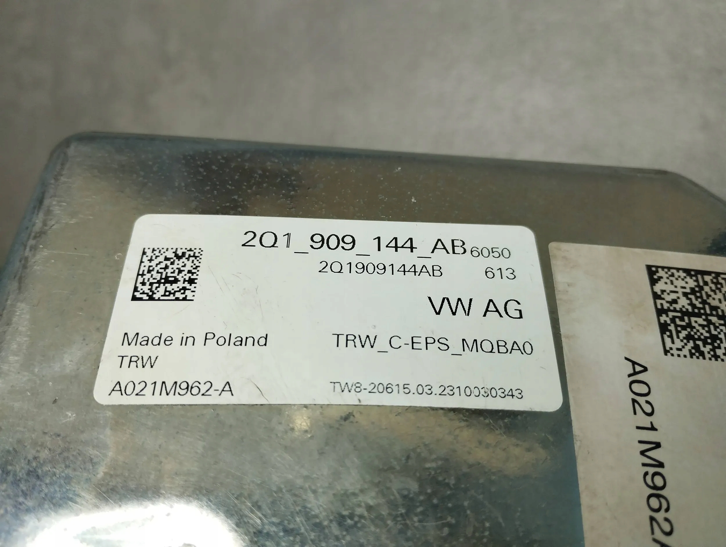 VW Polo VI 2G power steering 2Q1909144AB