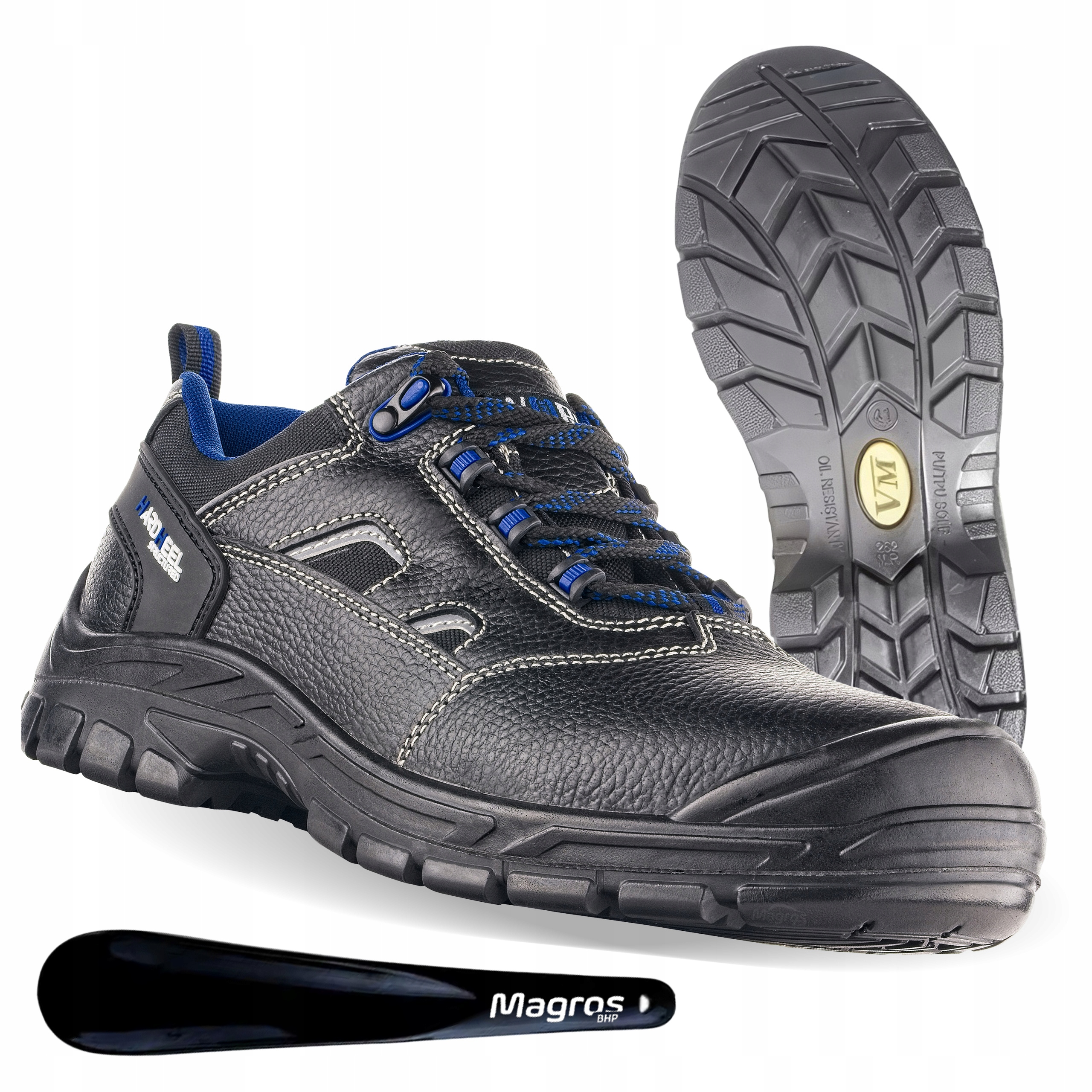 Pracovní boty Bezpečnostní Polobotky Kožené bez podpatku Plechy VM Wienna O1 46