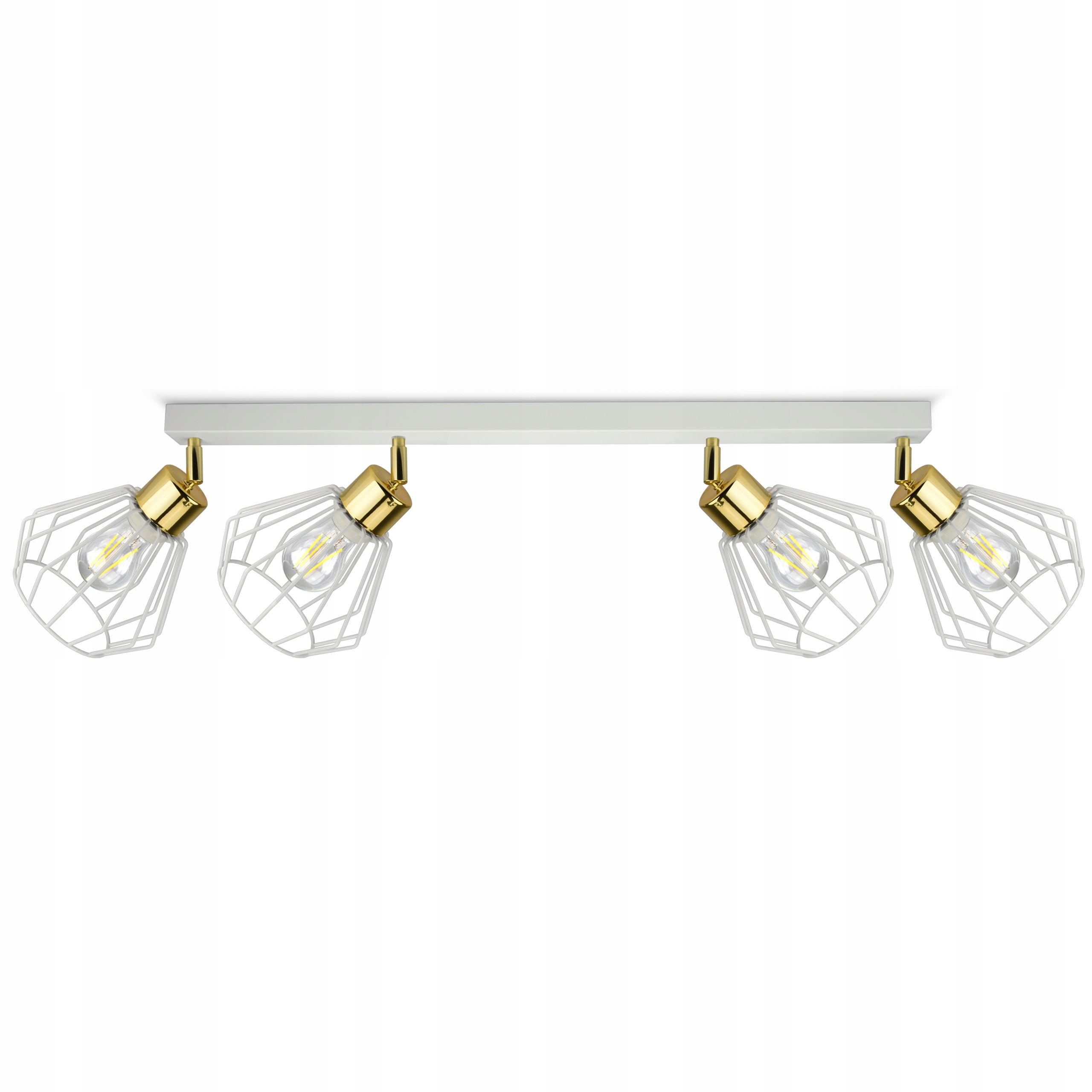 

Lampa Plafon Żyrandol w stylu Glam Biała Złota Led
