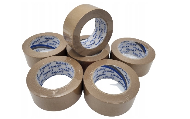 

6x Taśma Papierowa Kraft 48x50 Solvent Brąz Smart