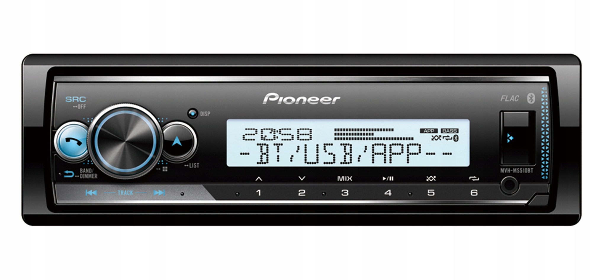 Pioneer MVH-MS510BT rádio Marine Bluetooth pre lodnú jachtu VarioColor
