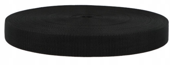 Taśma Nośna Parciana Kaletnicza Pas 3cm Czarna 30mm 5metrów