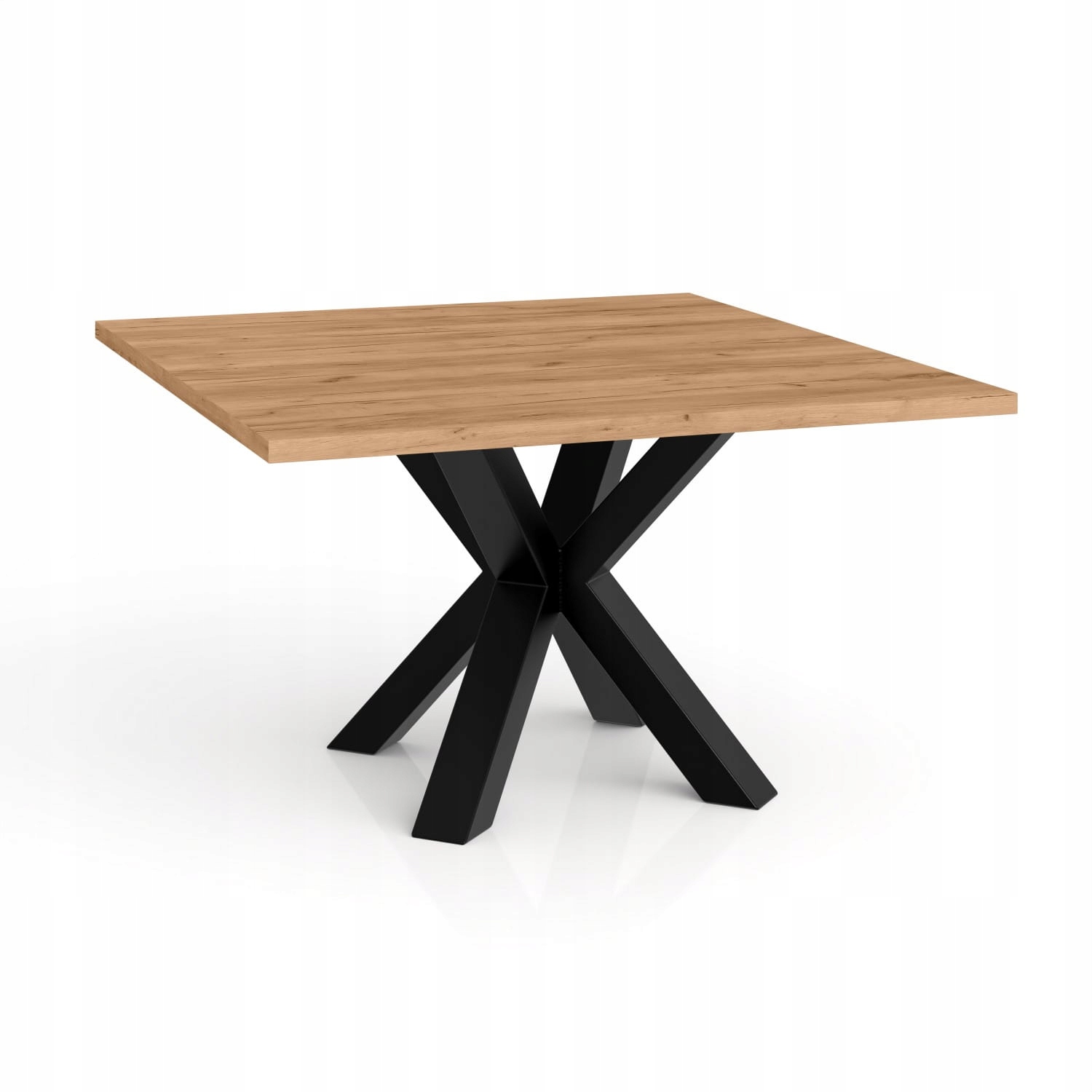 Štvorcový konferenčný stolík Noe 60 x 60 cm, dub craft zlatý/čierne nohy