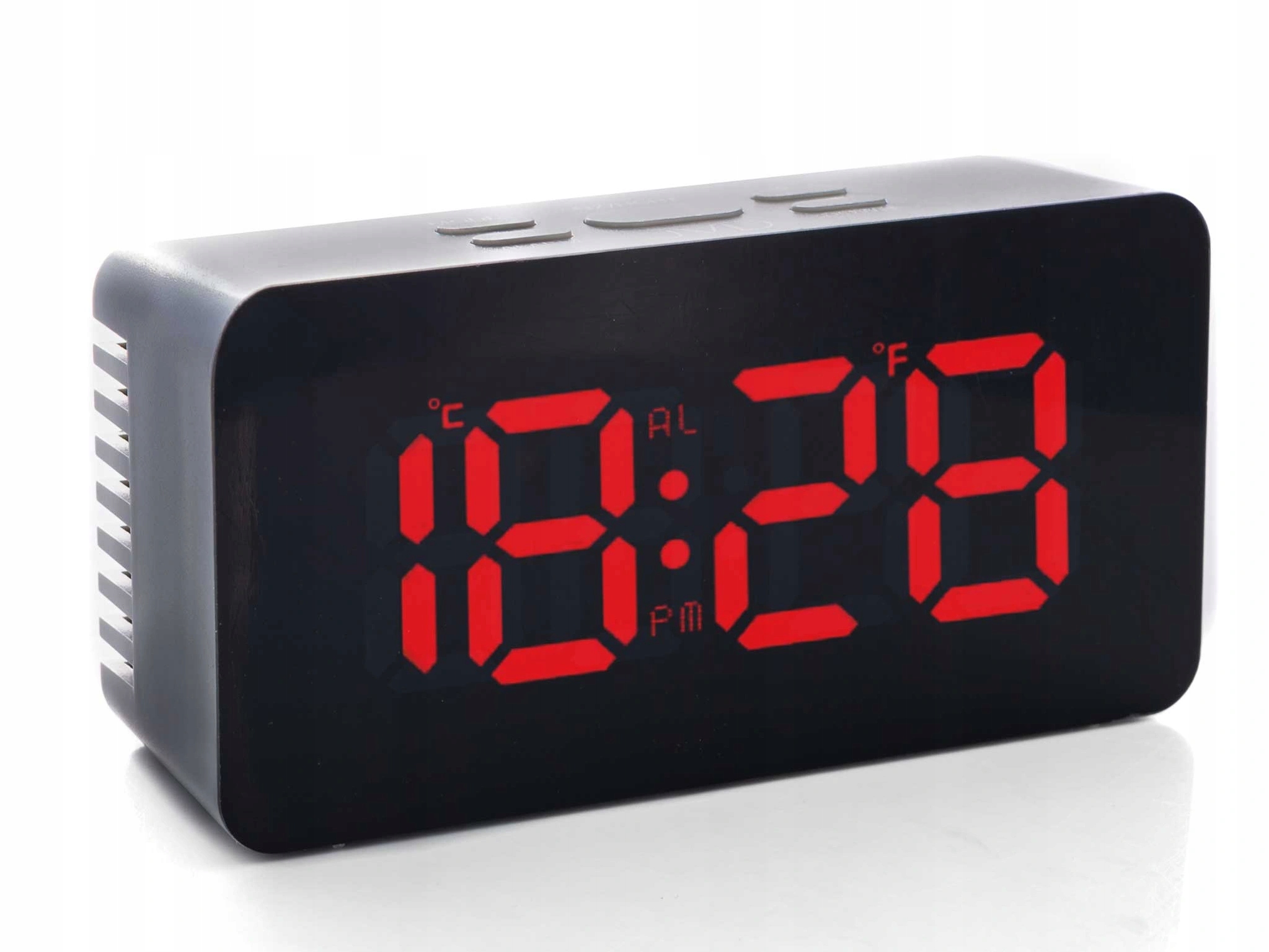 Budík Jvd SB3658.7 Šedý Alarm Snooze Teploměr