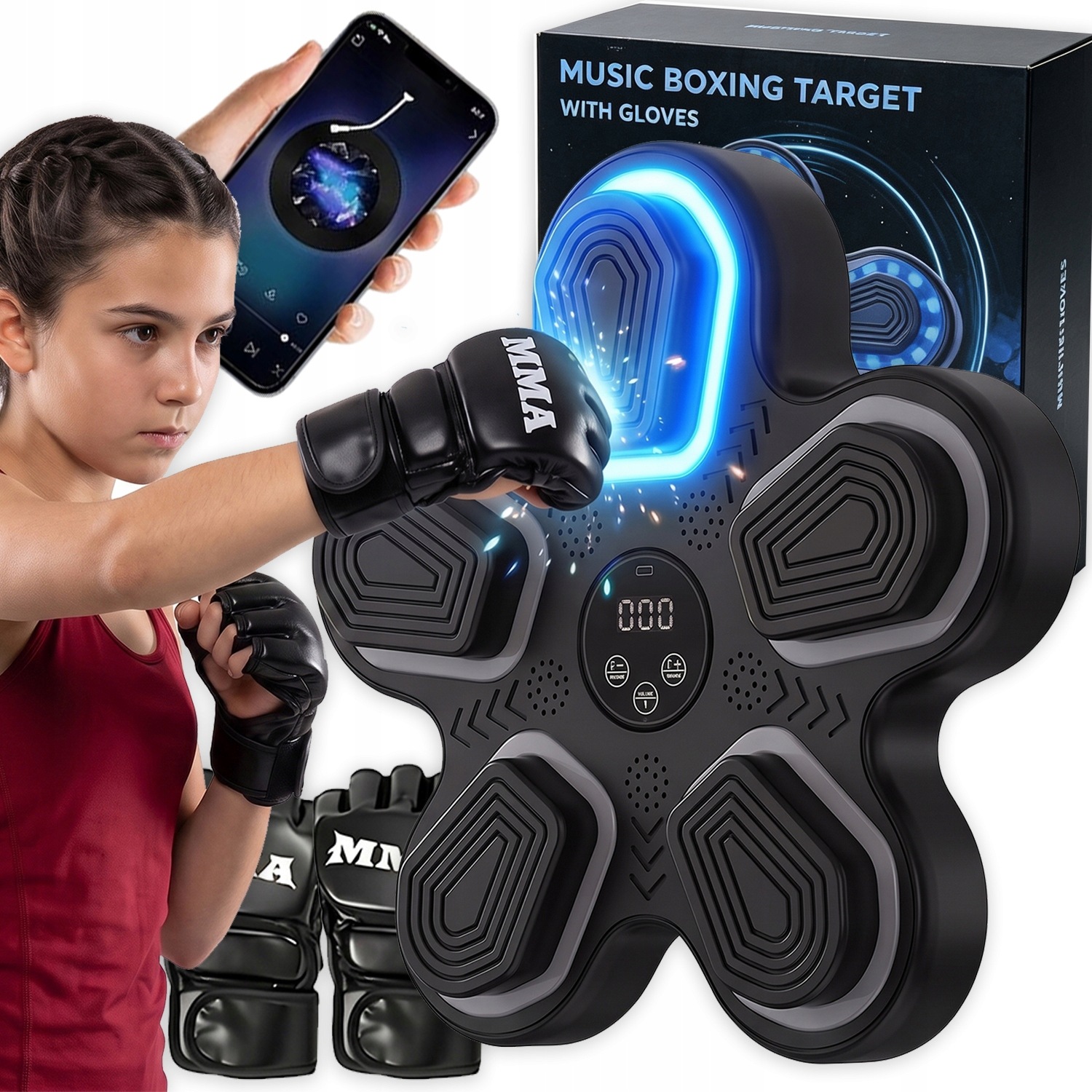 Hudební Boxovací Stroj, Interaktivní Boxerský Set Rukavice