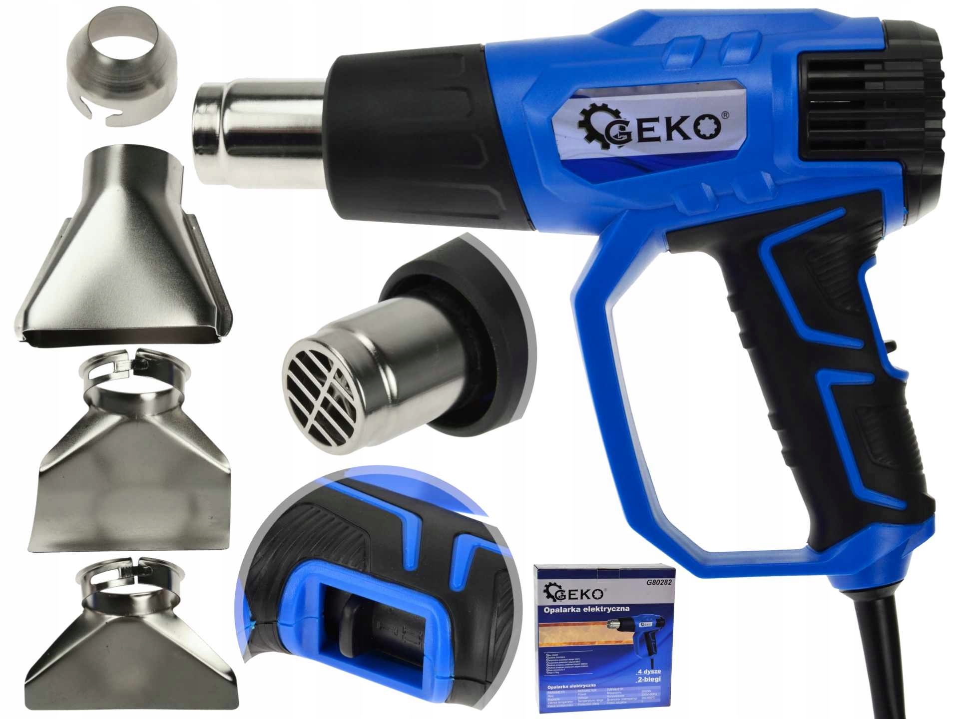 GEKO OPALARKA DO DREWNA LAKIERU 2000W + 4 DYSZE