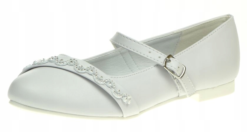Buty Komunijne AMERICAN Białe Komunia Baleriny 37 Rozmiar 37