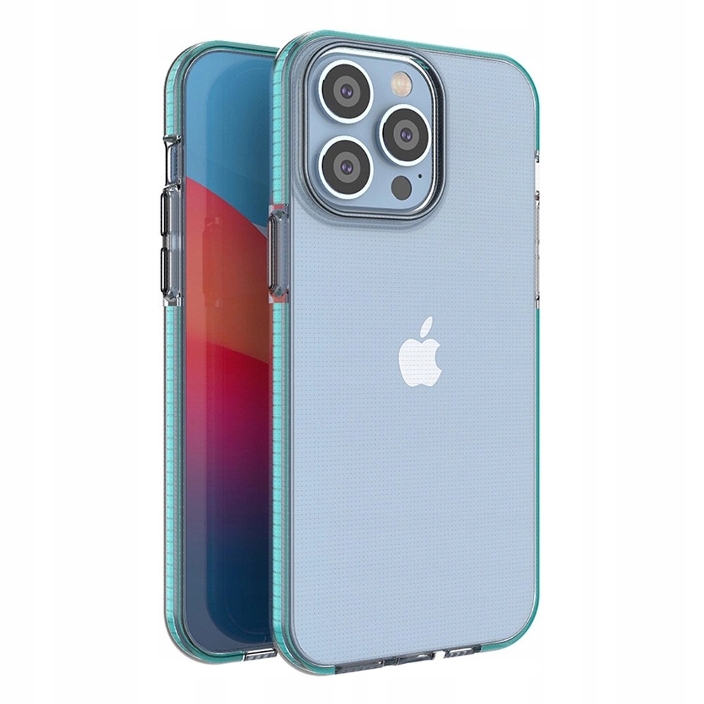 Spring Case etui do iPhone 14 Pro Max silikonowy pokrowiec z ramką jasnonie