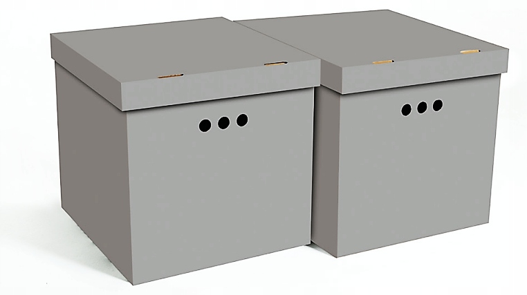 

Pudełko Użytkowe Odobne karton 2szt MM J.szary