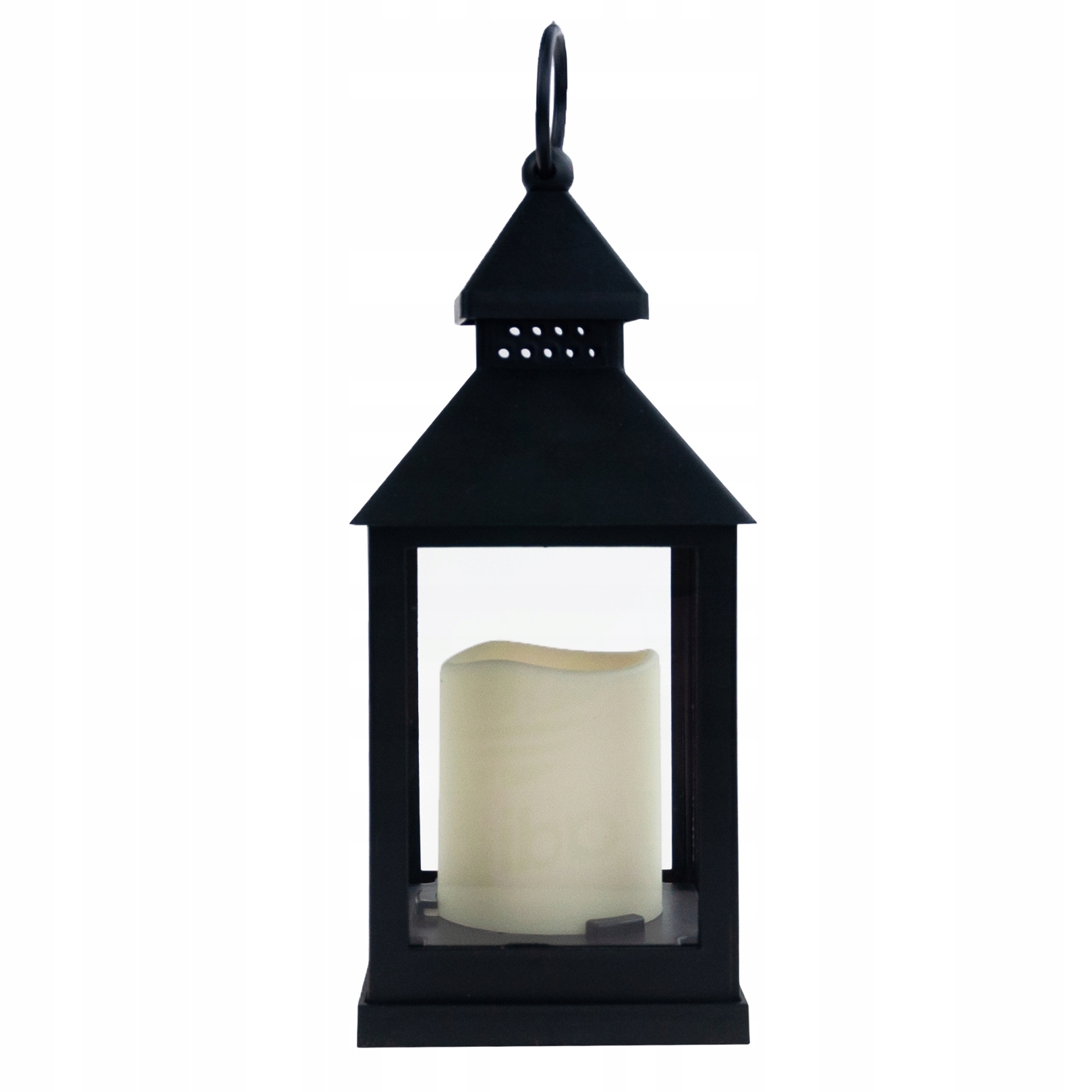 LAMPKA LATARNIA LED CZARNA DO DOMU OGRODU BATERIE OŚWIETLENIE BALKON TARAS Marka Martom