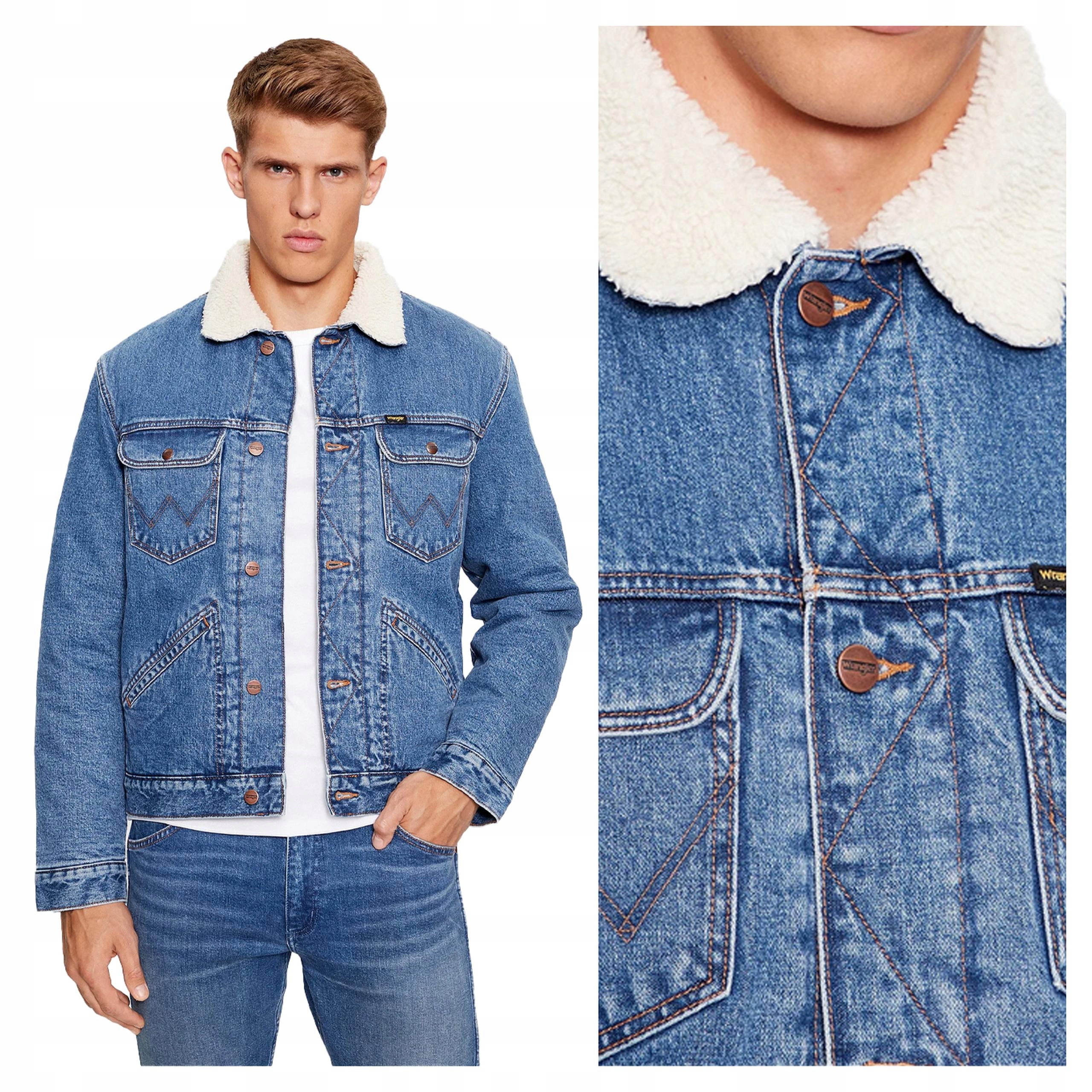 Pánská džínová bunda Wrangler 124MJ Sherpa 3XL