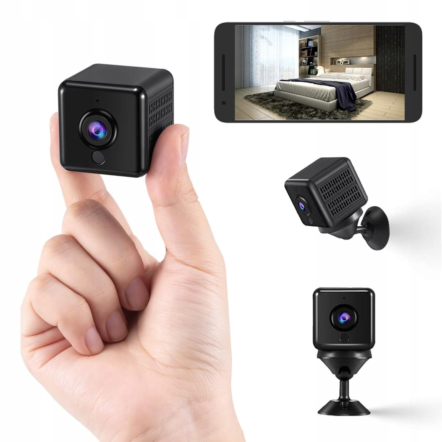 Mini Špionážní Wifi Kamera Se Skrytým Dálkovým Náhledem A Snímačem Pohybu