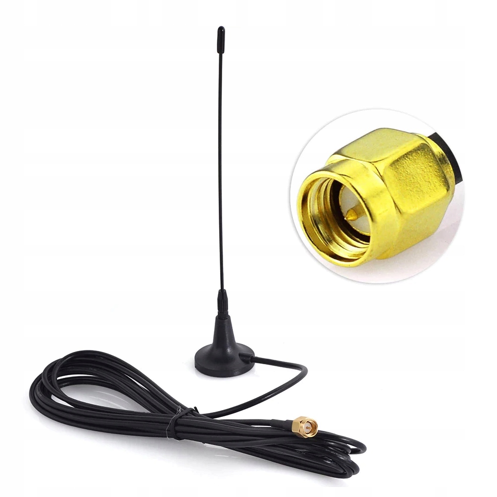 

Antena 433Mhz 3dBi magnetyczna wtyk Sma L23