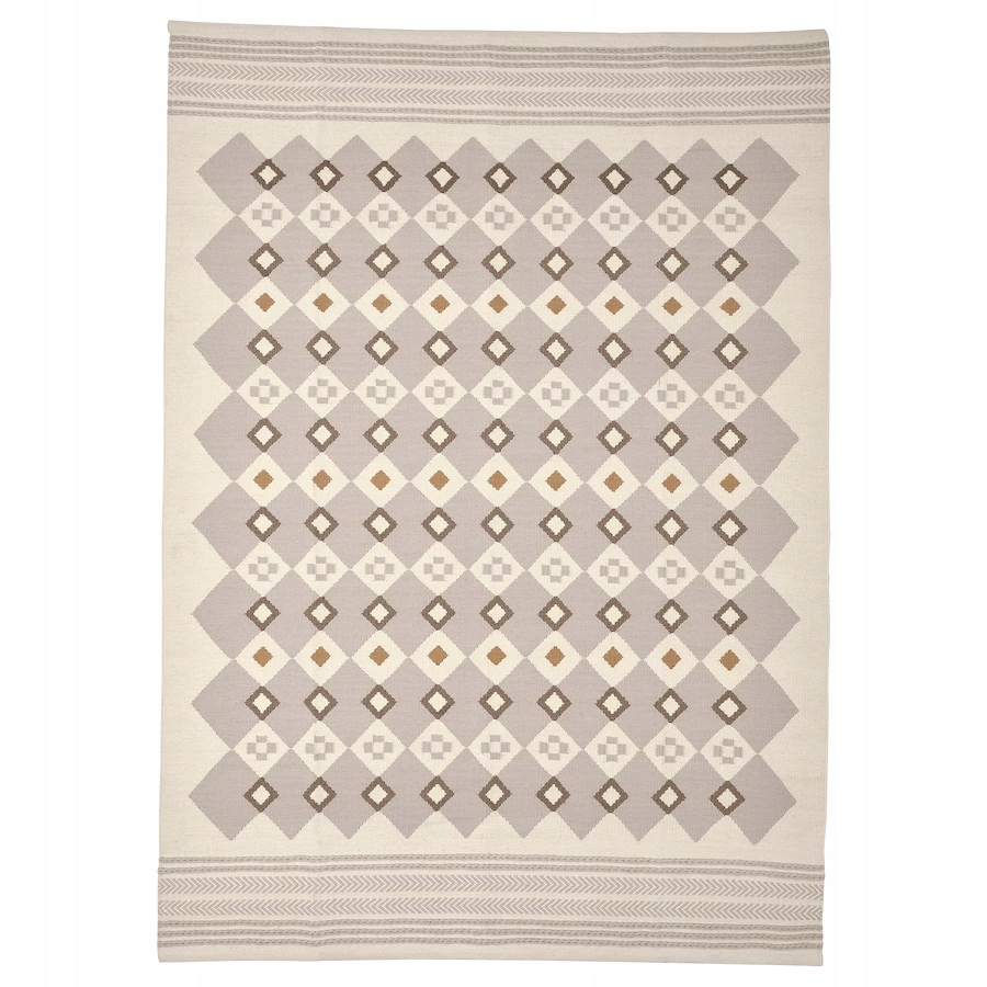 Ikea Vagnat Dywan płaskotkany kremowy 170x240 cm