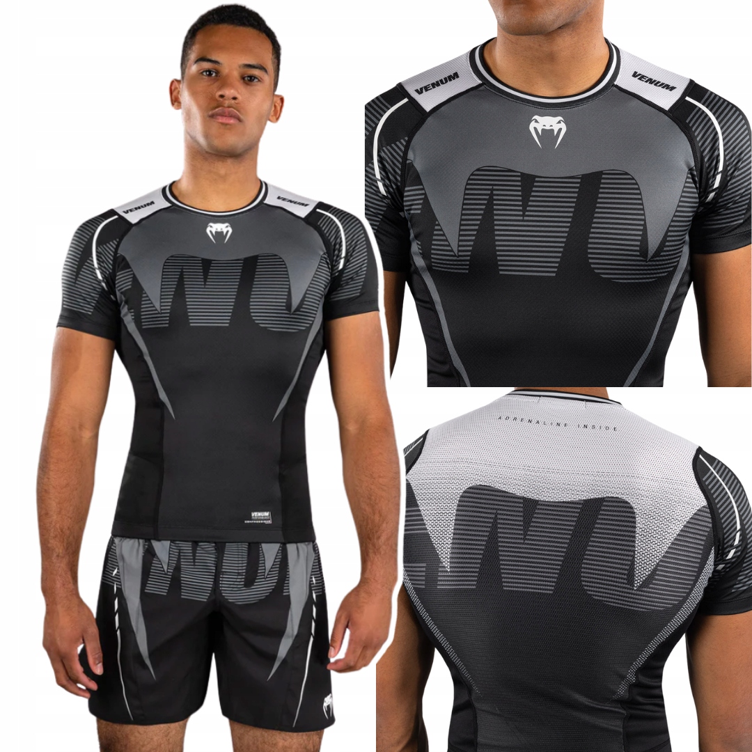Rashguard z krótkim rękawem męski Venum Adrenaline Czarny r. XL