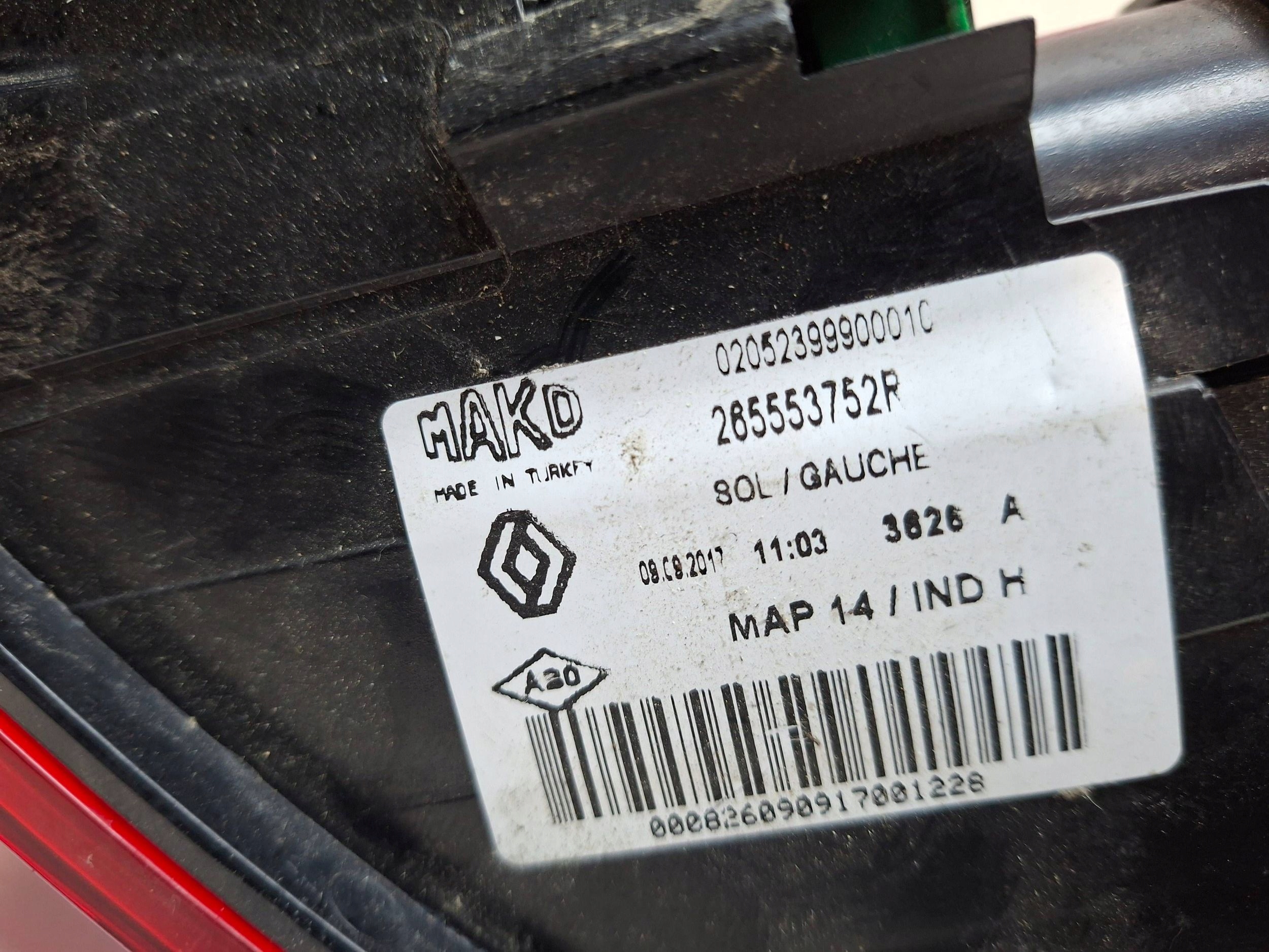 light rear left 265553752R RENAULT CLIO IV LIFT 2016