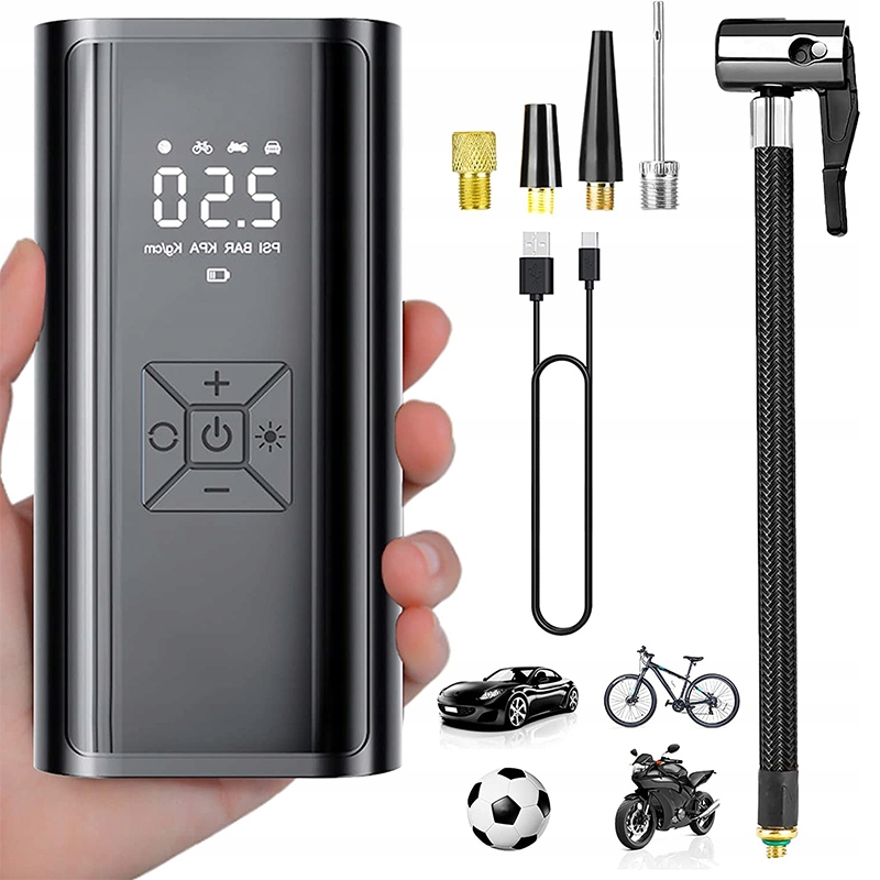 

Elektryczna Pompka Zestaw Rowerowa 6000mAh Usb-c