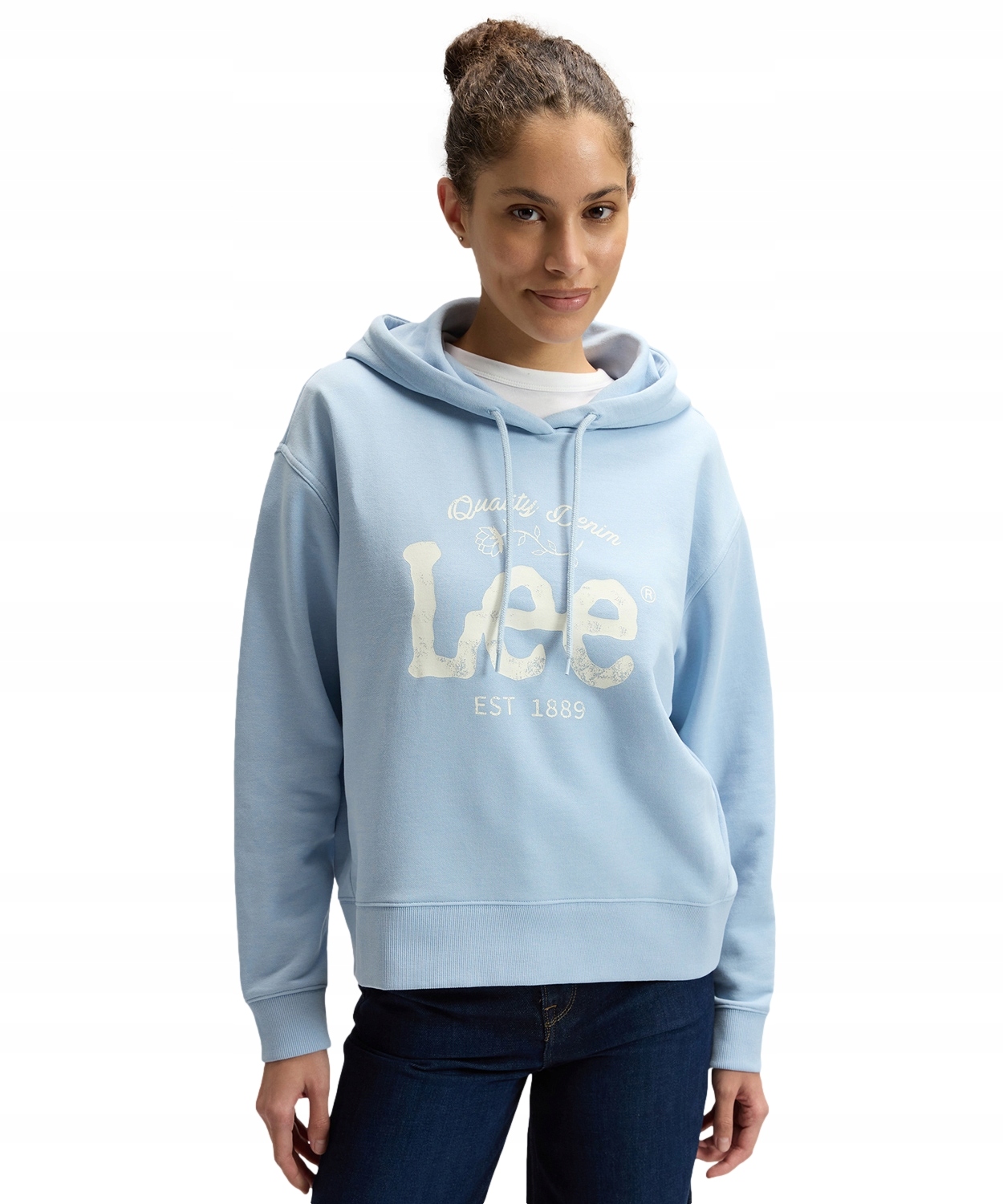 Mikina Lee Big Logo Hoodie 112377703 Shy Blue S