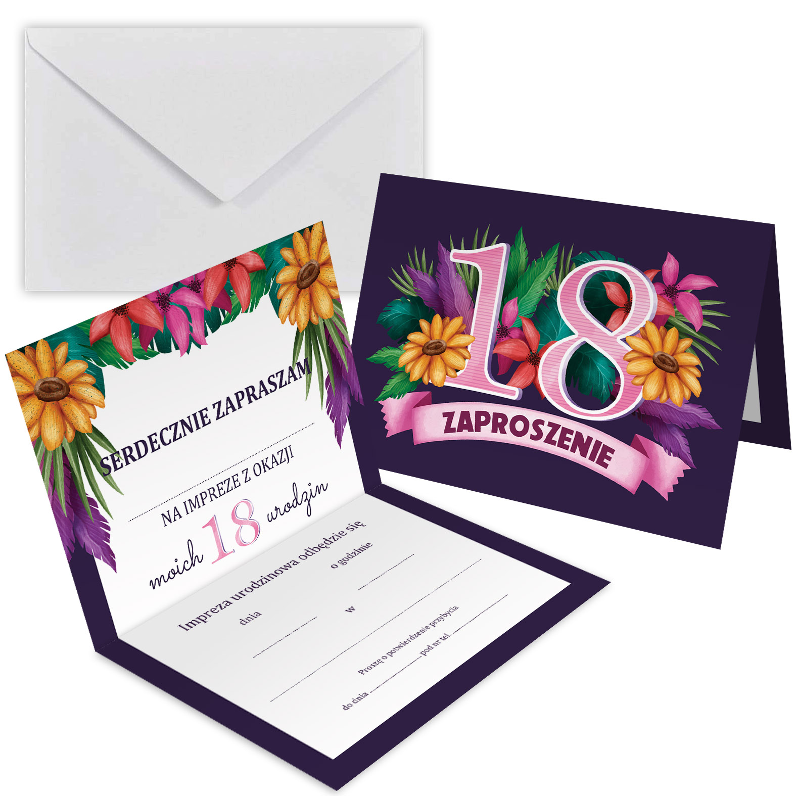 ZAPROSZENIE NA 18 URODZINY HAWAJE WAKACJE Z2