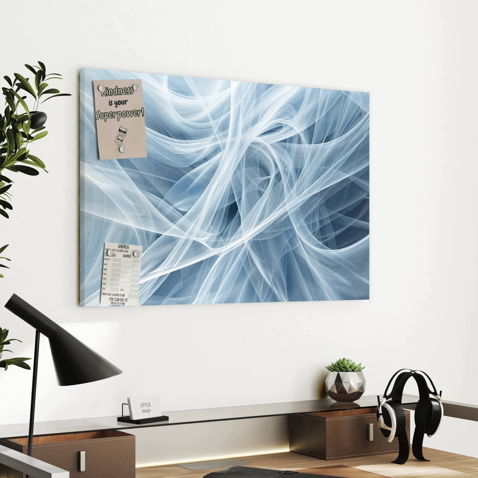 Magnetická tabule Průhledné Závěs 60 × 40 cm