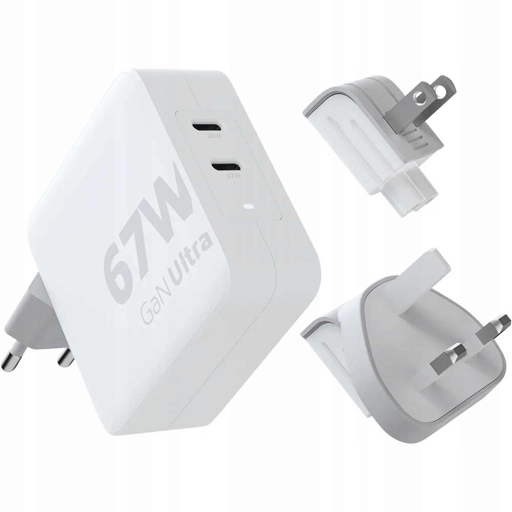 Cestovní turistická nabíječka GaN Xtorm 67W 2xUSB-C kabel 100W Adaptéry
