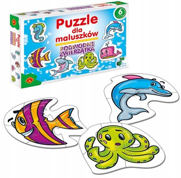 

Puzzle Dla Maluszków Podwodne Zwierzęta 6 Wzorów
