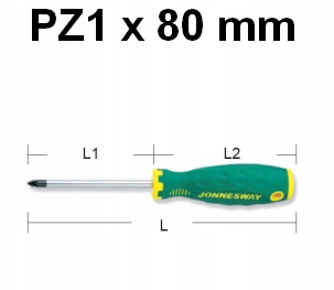

Wkrętak krzyżakowy PZ1 x 80mm D71Z180 Jonnesway