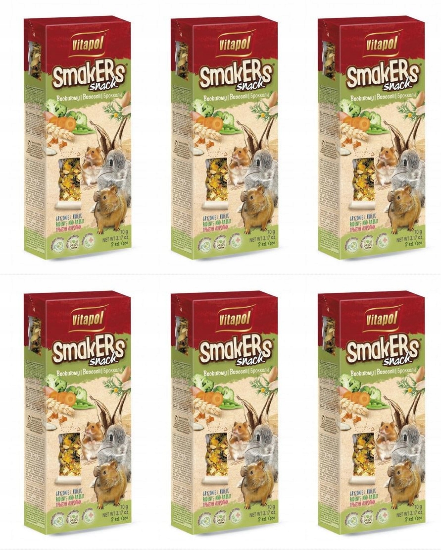 Levně Brokolicové pamlsky pro hlodavce a králíky 6 ks