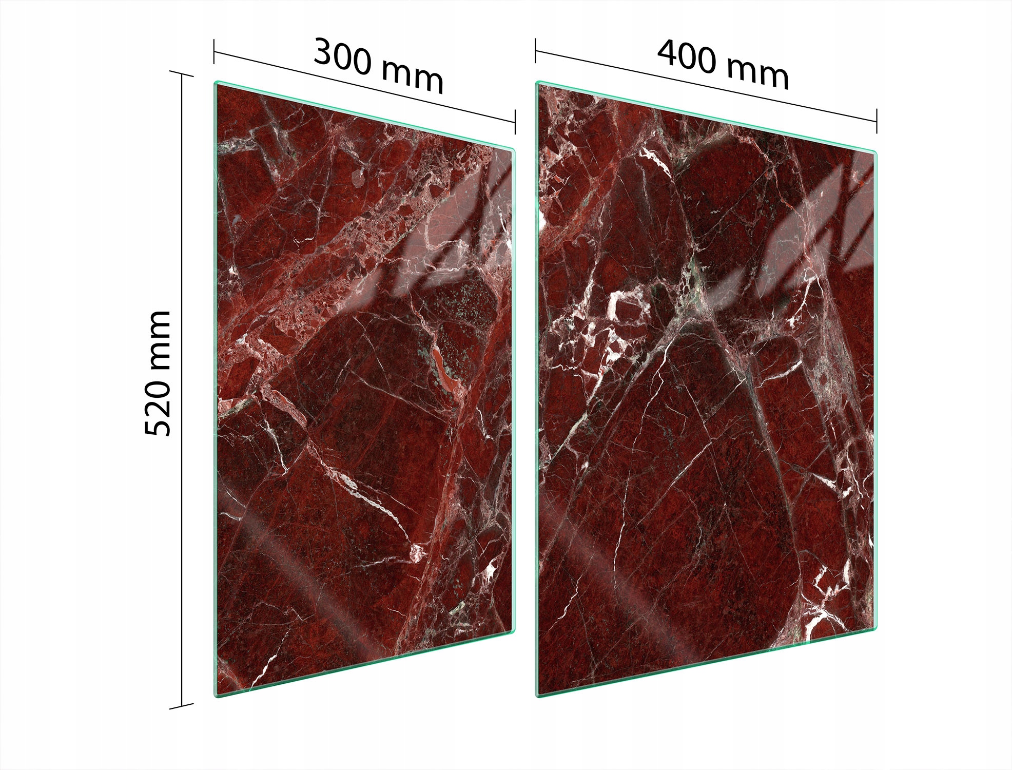 Skleněná Ochranná Deska Na Sporák 70x52 Mramor Tvrzené Sklo