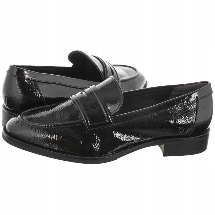 Dámské boty Mokasíny Tamaris Černé lakované