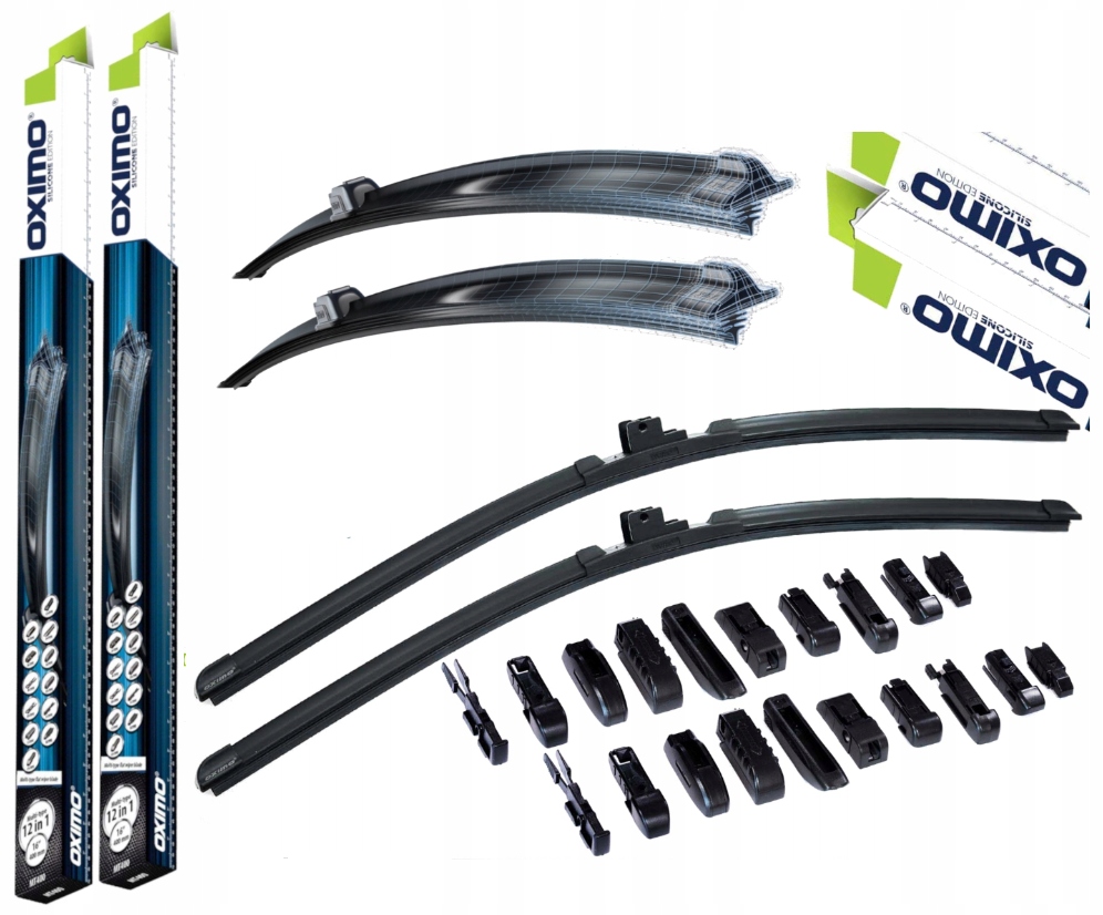 Komplet 2X Wycieraczki Oximo Płaskie 600MM+475MM 60CM+47,5CM