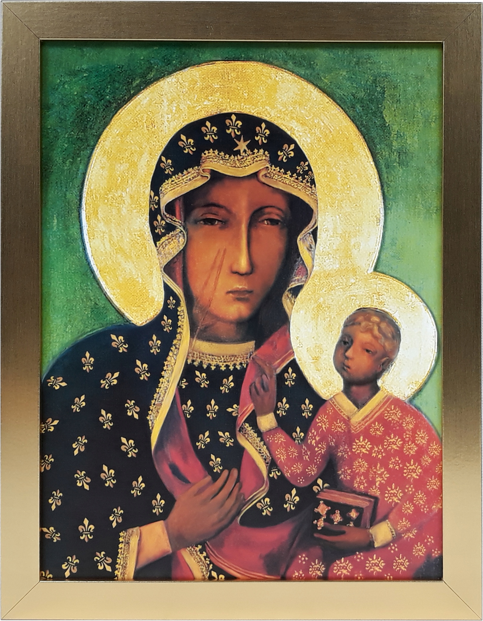 

Obraz 45x35 Matka Boska Częstochowska Złota Rama