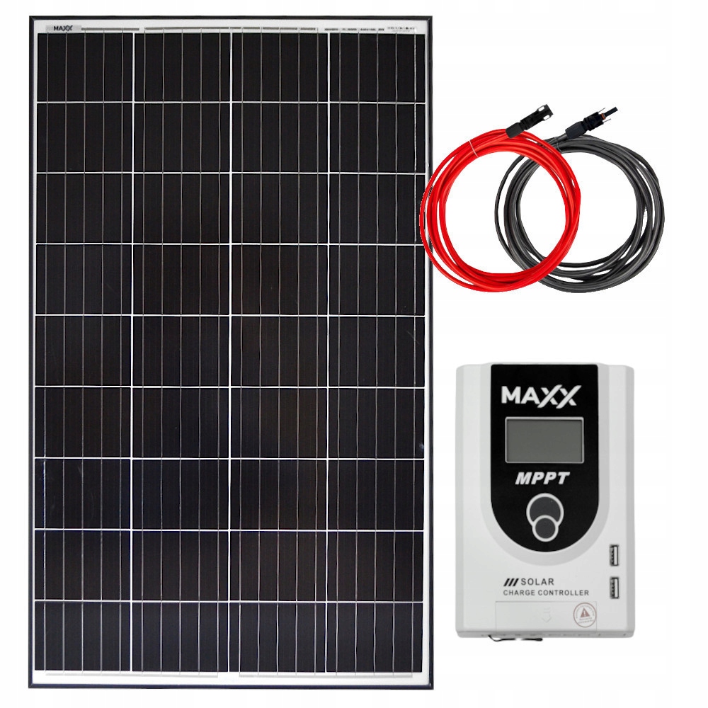 ZESTAW SOLARNY MONOKRYSTALICZNY KAMPER 140W 12V REGULATOR MPPT