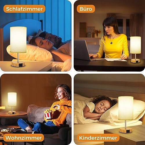 SURIIGHT LAMPKA NOCNA DOTYKOWA Z USB A C OŚWIETLENIE LED Z ŻARÓWKĄ — miniatura 7