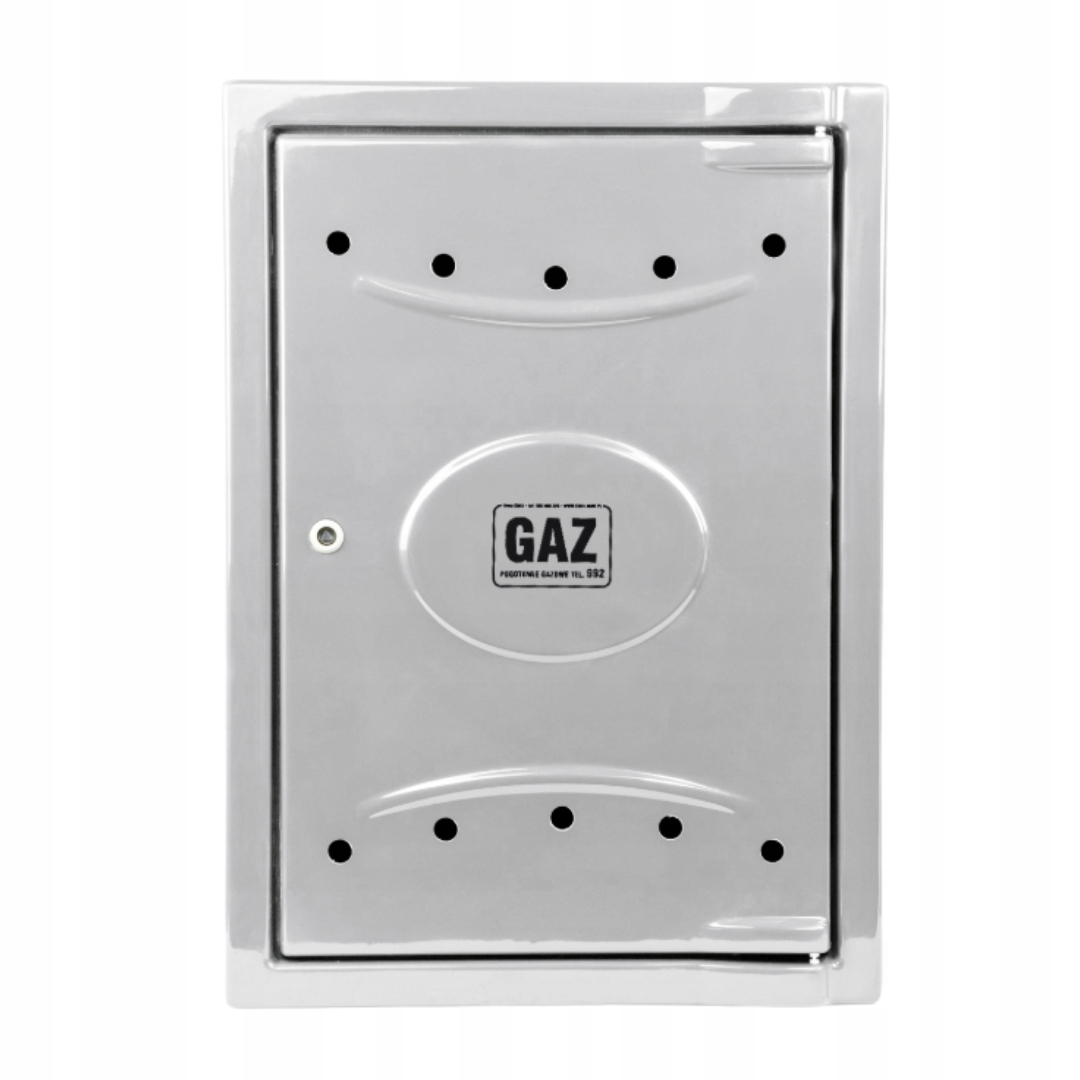 Szafka PUNKT GAZOWY 600x800x250mm SZARA PIONOWA na dwa GAZOMIERZE szara