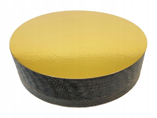 podkład złoty tortowy grubość 1,5mm śr. 32 cm 100szt. 92-89