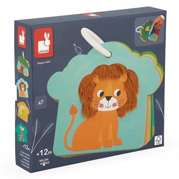 

Janod Karty sensoryczne Sawanna Zwierzątka Zoo