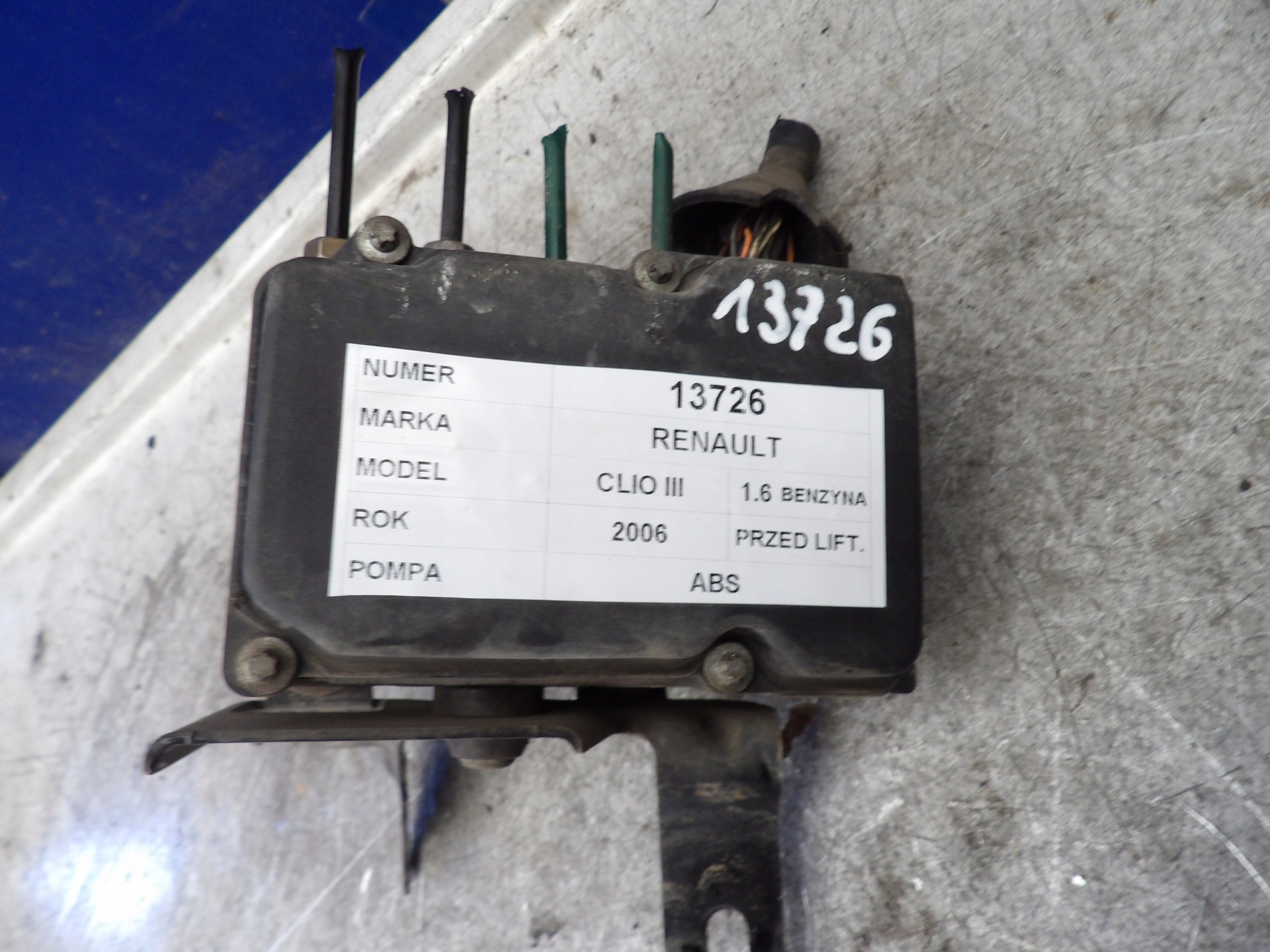 Renault Clio III 1,6 Pompa ABS