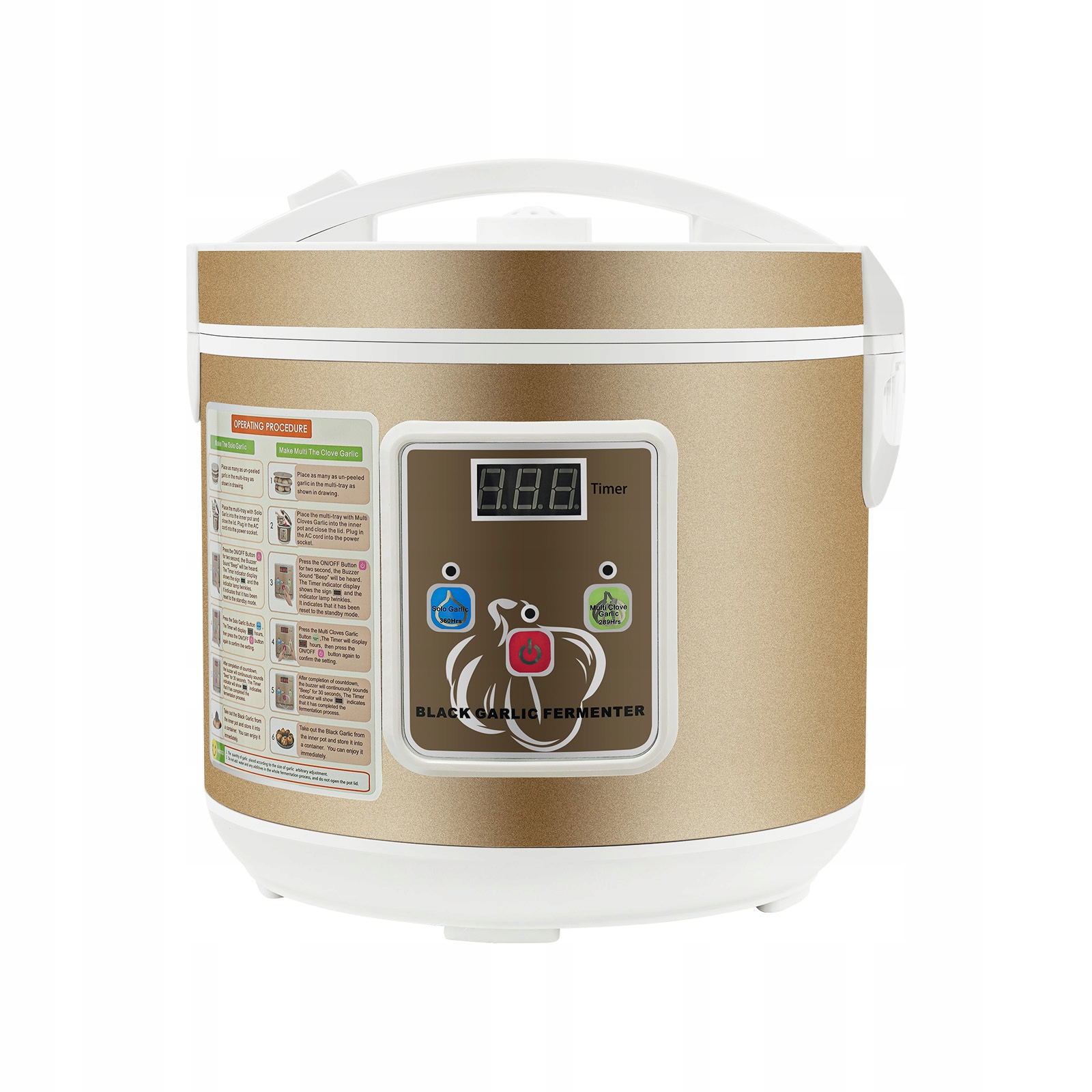 5L Fermentační Hrnec Na Česnek 90 W Černý