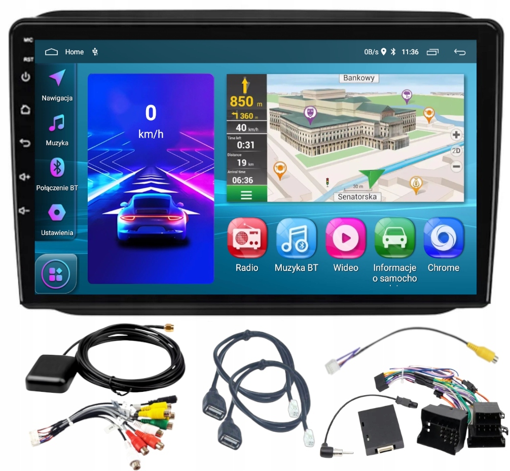 Autorádio Gps Škoda Fabia 2007-2014 Carplay Android Auto 2GB 64GB