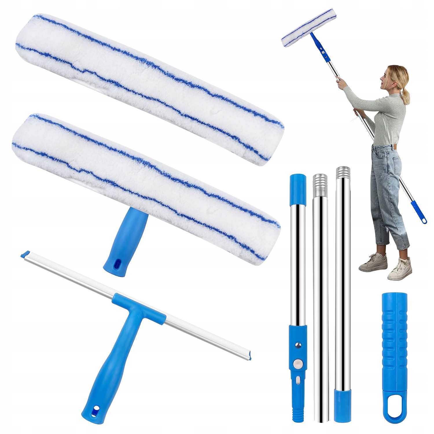 Levně Sada Na Čištění Oken Dveří A Zrcadel Podlah Automobilových Skel 120 CM