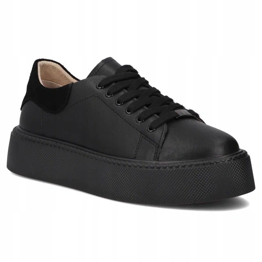 Dámské kožené sportovní polobotky na platformě černé Filippo DP6119 39