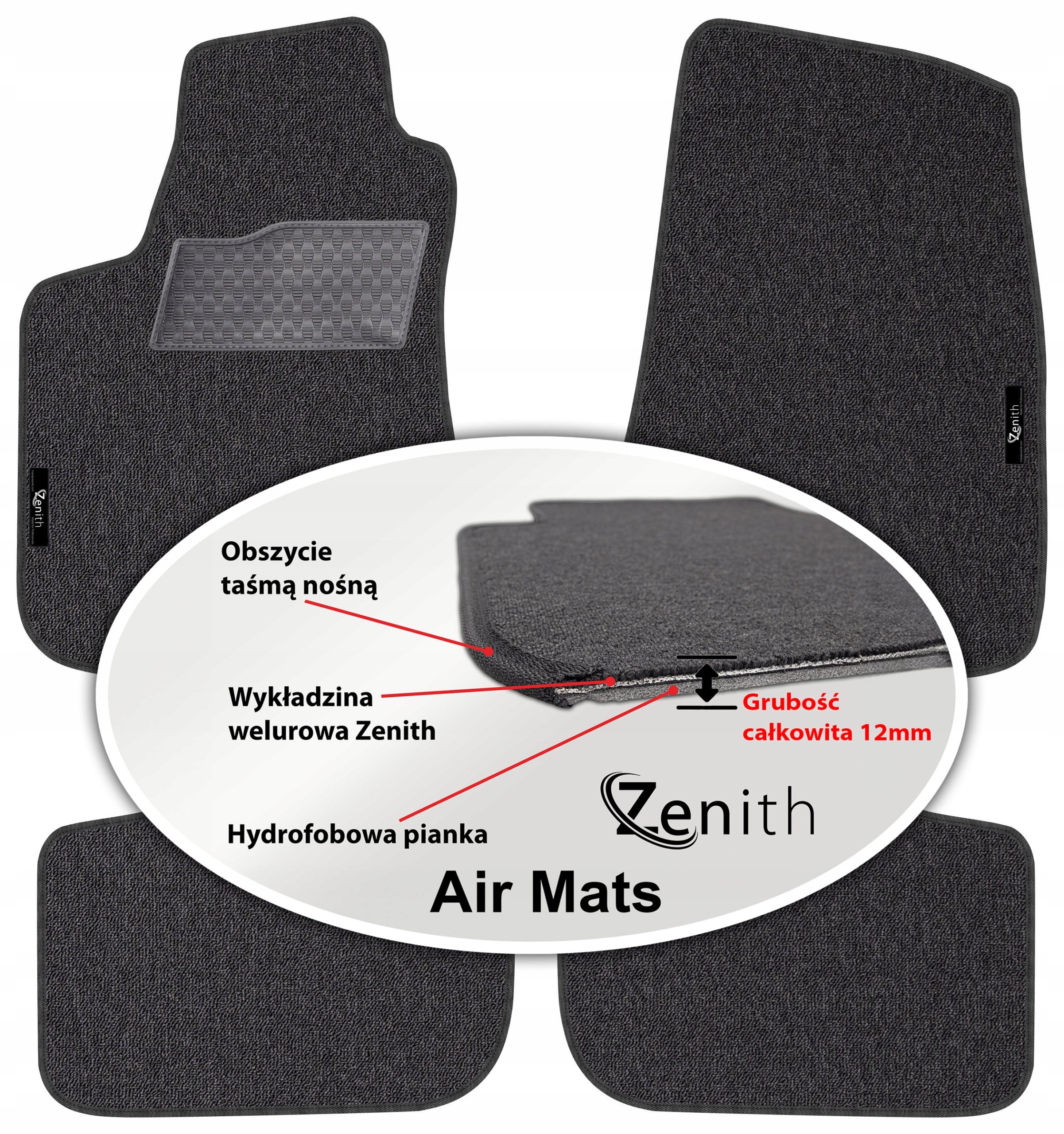 Dodge Charger II od roku 2010-2023. Velúrové koberčeky do auta Zenith Air Mats