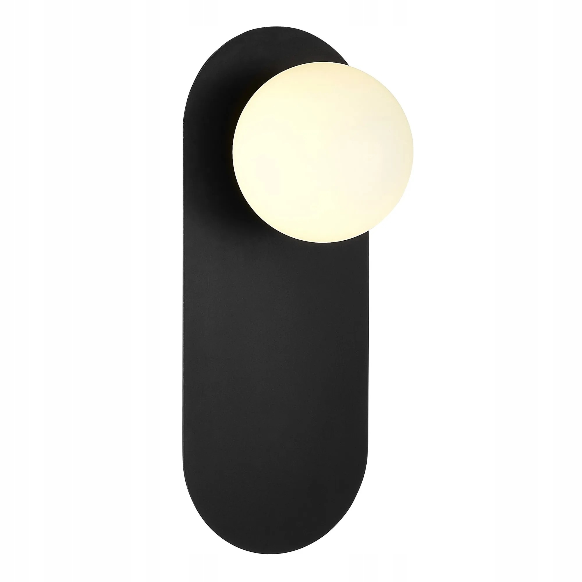 Stropní Svítidlo Černá Nástěnná lampa Kulatý Skleněná Mléčná lampa G9 25 W