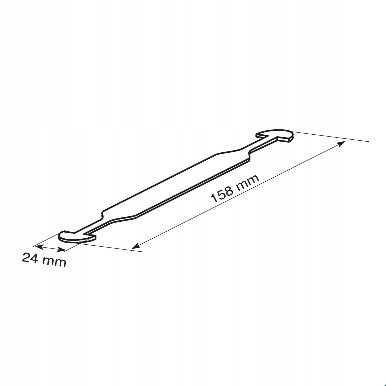 Rączka do kartonów z półokrągłą końcówką biała 100 szt EAN (GTIN) 5906146804166