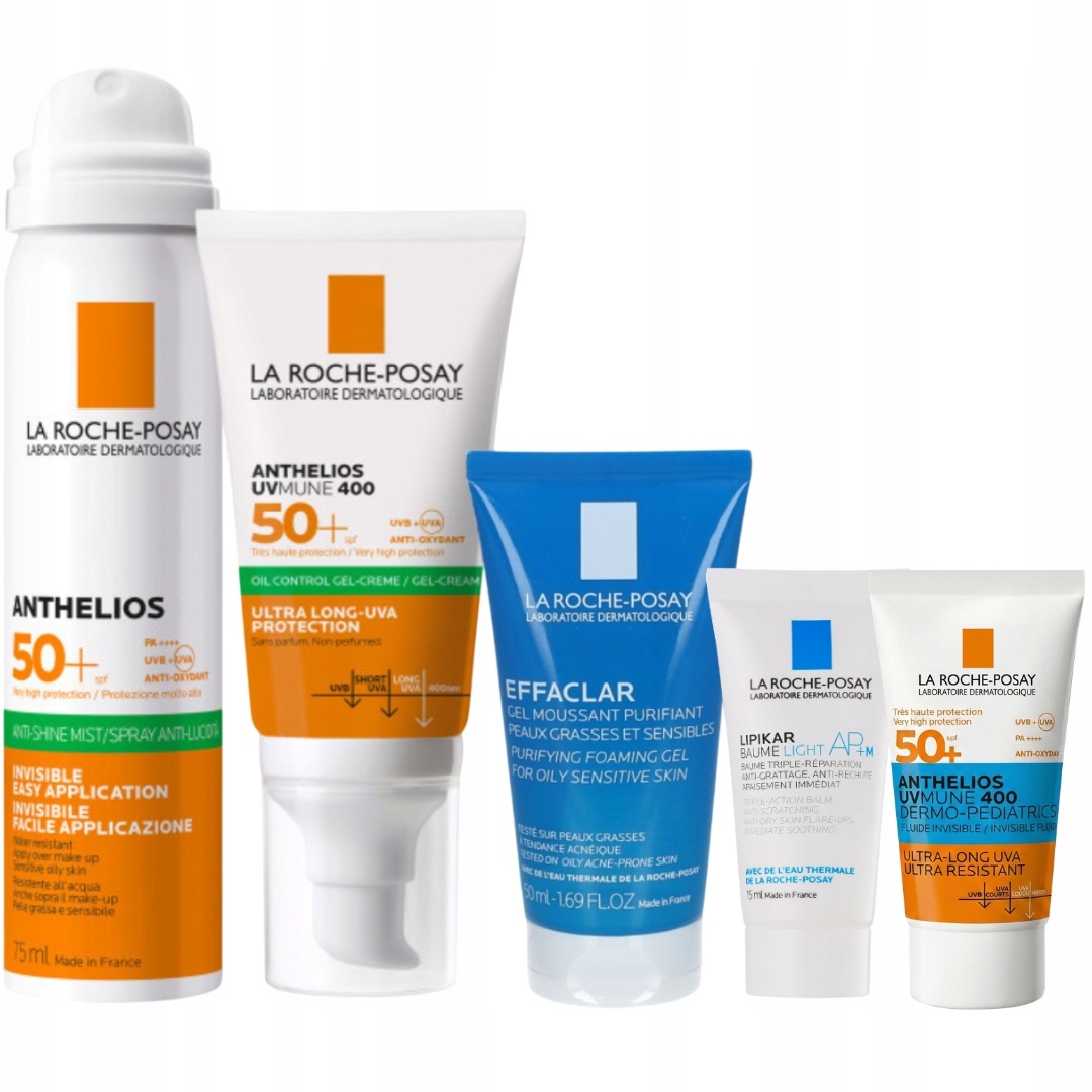 Zestaw SPF50+ Skóra tłusta La Roche-Posay Żel-Krem 50ml Mgiełka 75ml