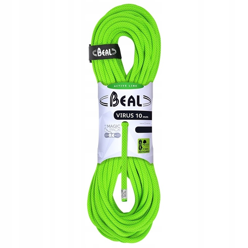 Horolezecké lano Beal Virus 10mm solid green|80m