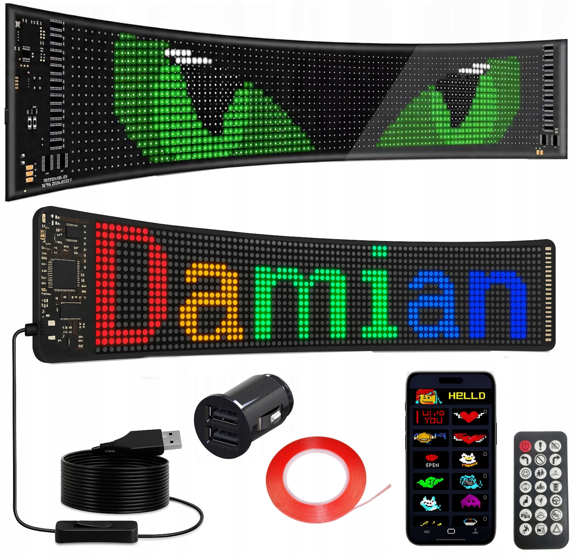 Oczy Led ciężarówki tablica Tir Imię pasek szybę Smart devil eyes 59,5x12