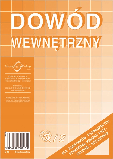 

Druk Dowód wewnętrzny A5 K12