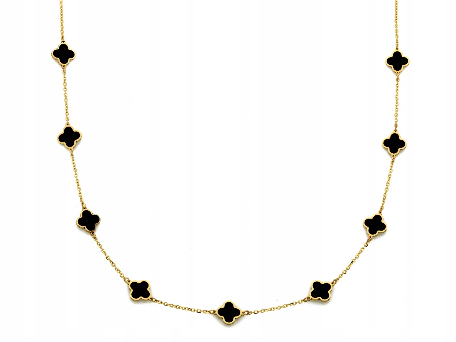 Zlatý náhrdelník 58 módní černé Konicyznki s onyxem r45 Jetel 2.6 g